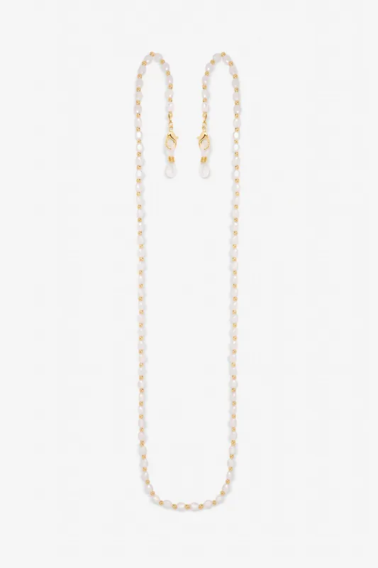 Gold Plated and Pearl Sunglasses Chain - Mood