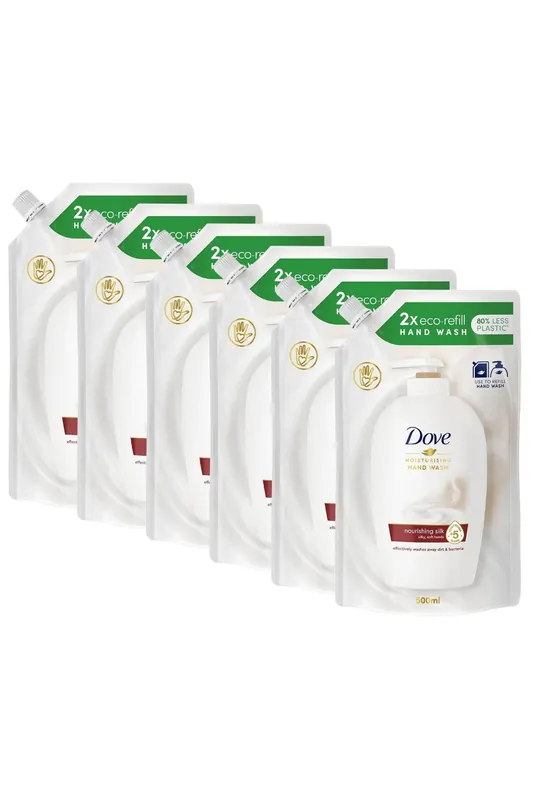 Moisturising Liquid 'HandWash' Nourishing Silk, 6x500ml - Dove