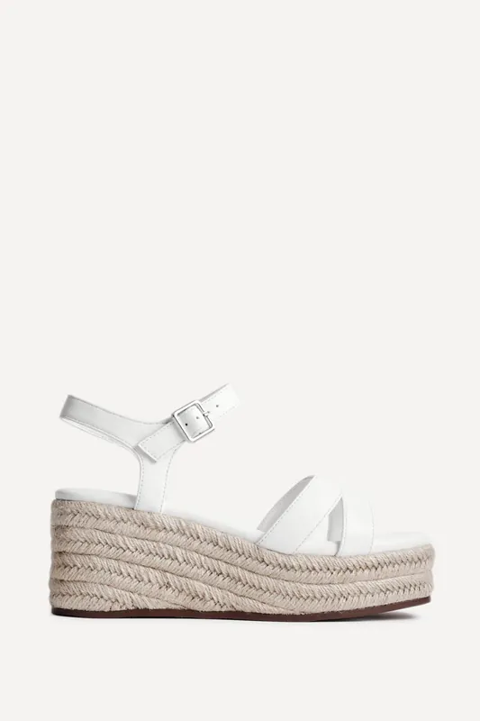Contour White Flatform Sandals - Linzi