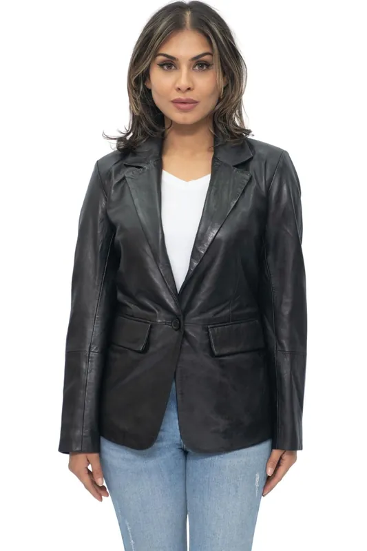 Soft Leather Blazer Jacket-Apeldoorn