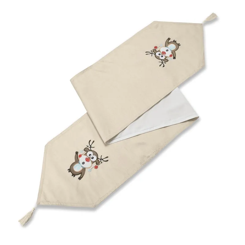 Reindeer Christmas Table Runner - Luxury Living