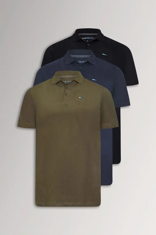3 Pack Core Polo Shirts - BadRhino