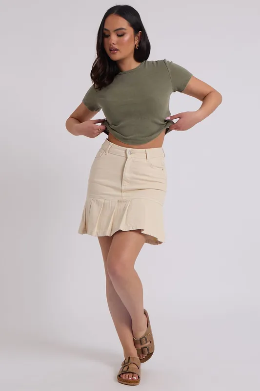 Twill Pleat Skirt - Urban Bliss