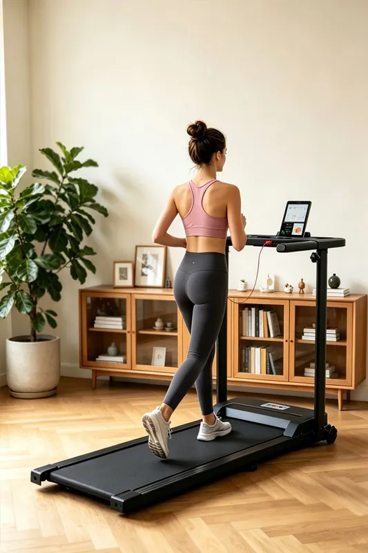 Folding Protective Indoor Treadmill for Home Gym - Living and Home