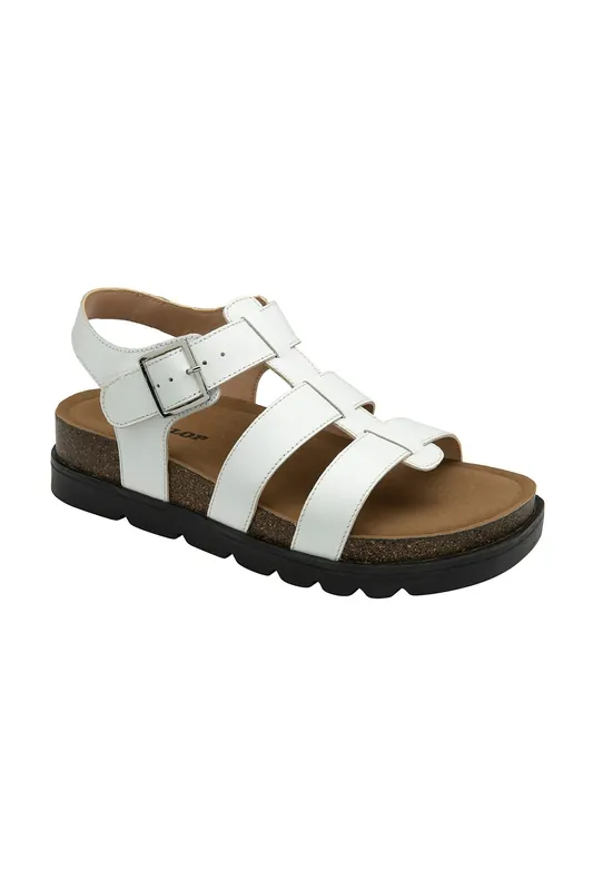 Roxanne' Leather T-Bar Sandals