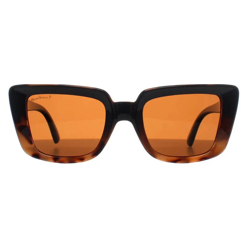 Rectangle Shiny Black Turtle Brown Polarized MP193 - montana
