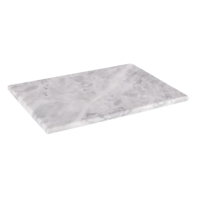 Marble Serving Platter - 30 x 20cm White Rectangular Serving Board