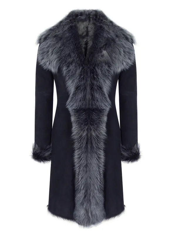Long Suede Toscana Sheepskin Coat - TruClothing