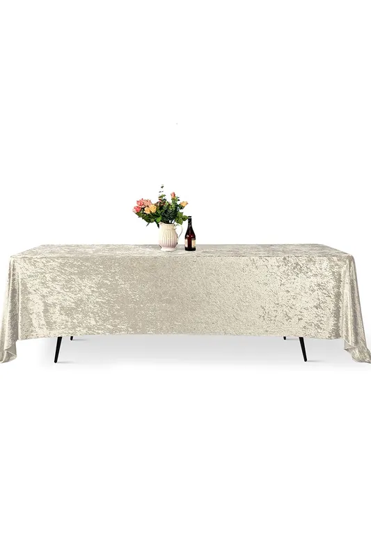 Diamond Velvet Rectangle Tablecloth - 90 x 156 Inch