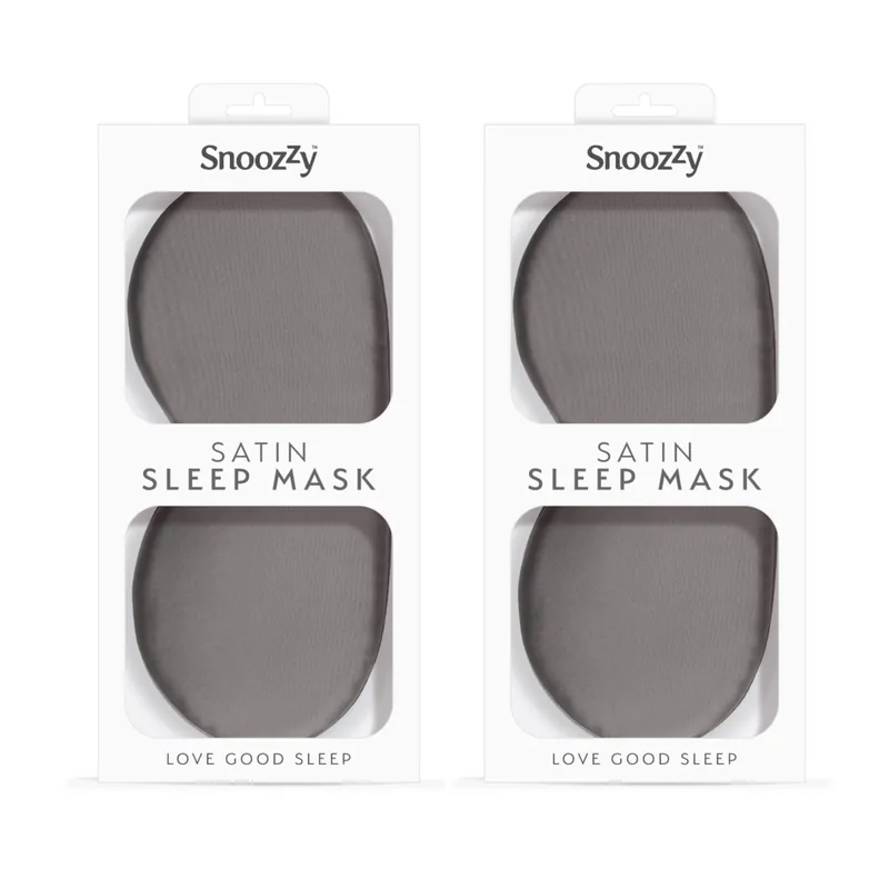 SnoozZy Charcoal Satin Sleep Mask - Twinpack