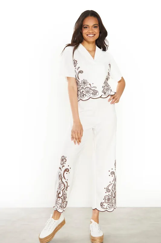 Embroidered Trousers - Shnoo