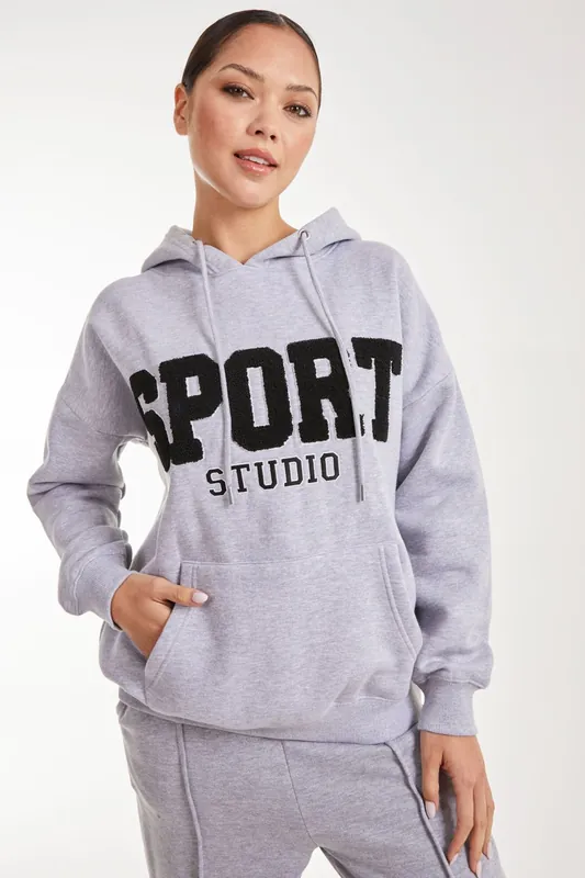 Sport Studio Textured Hoodie - Pink Vanilla