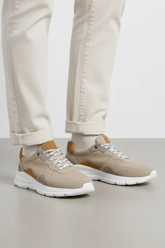 Mayfair Premium Leather Casual Mens Trainers - Silver Street London