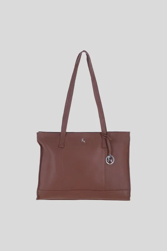 'Mallow' Real Leather Tote Bag with Rear Slip Pocket - Ashwood Leather