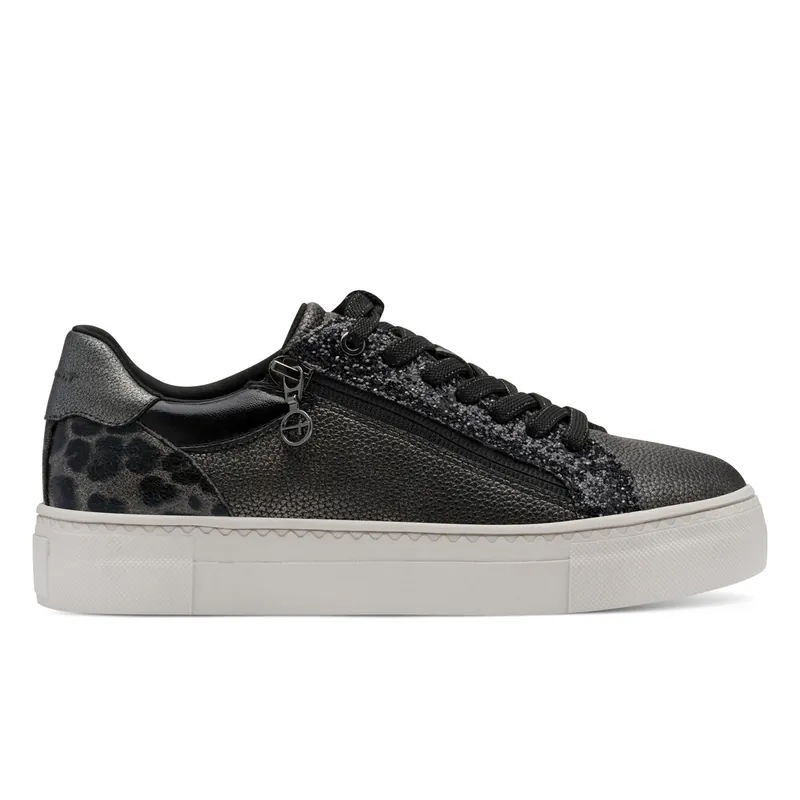 Tamaris Faux Leather Fashion Lace Up Sneakers - Infinity Leather