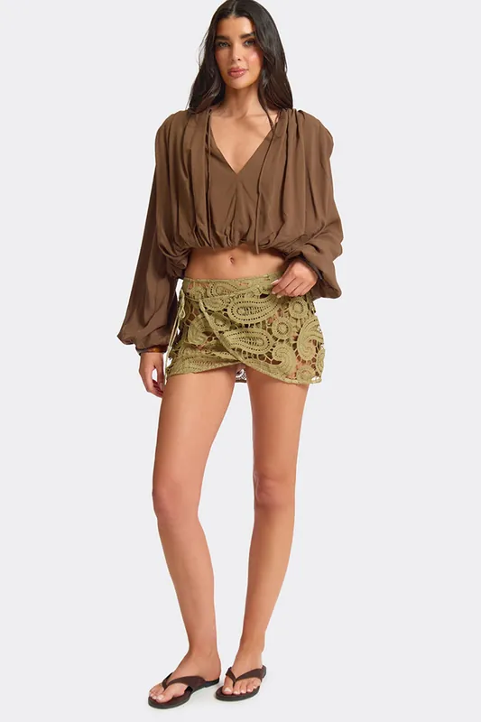 Tie Paisley Mini Skirt - EGO