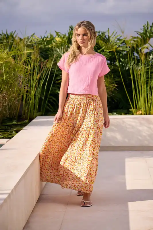 Petite Ditsy Floral Maxi Skirt - PixieGirl