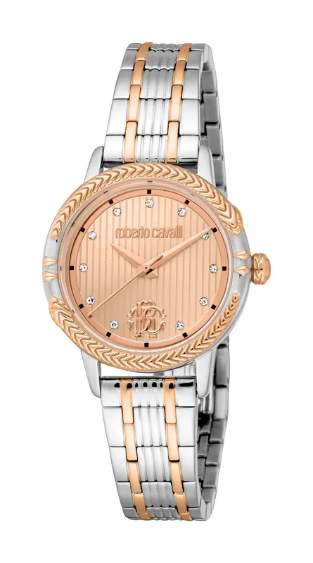 Stainless Steel Two Tone Silver & Rose Gold Color Watch - Roberto Cavalli