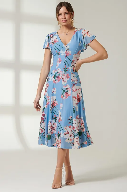 Bellona Fit & Flare Mesh Dress - Jolie Moi