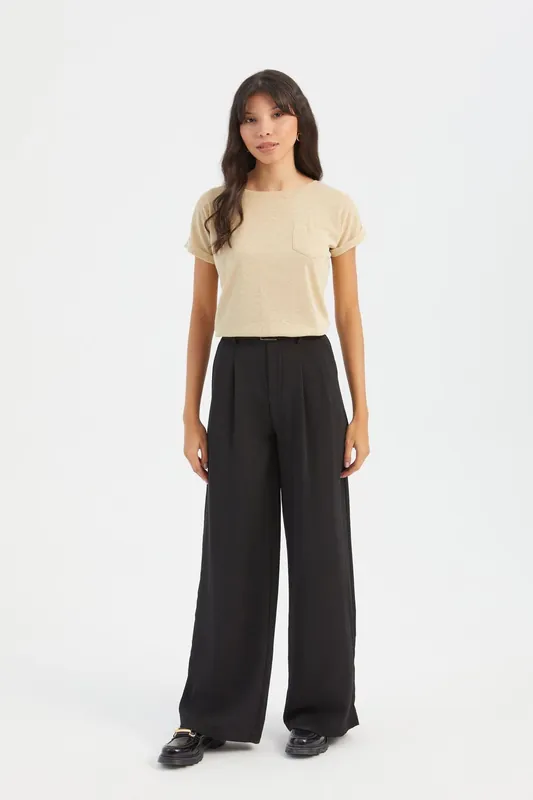 Crew Neck Pocket Short Sleeve T-shirt