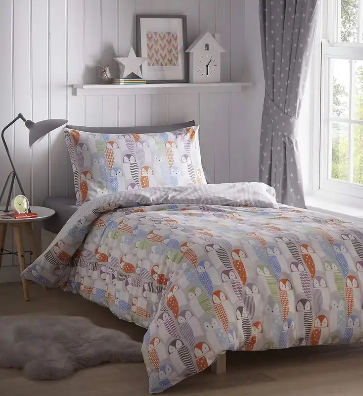 Owls Children Bedding Duvet Cover Set - Portfolio Home