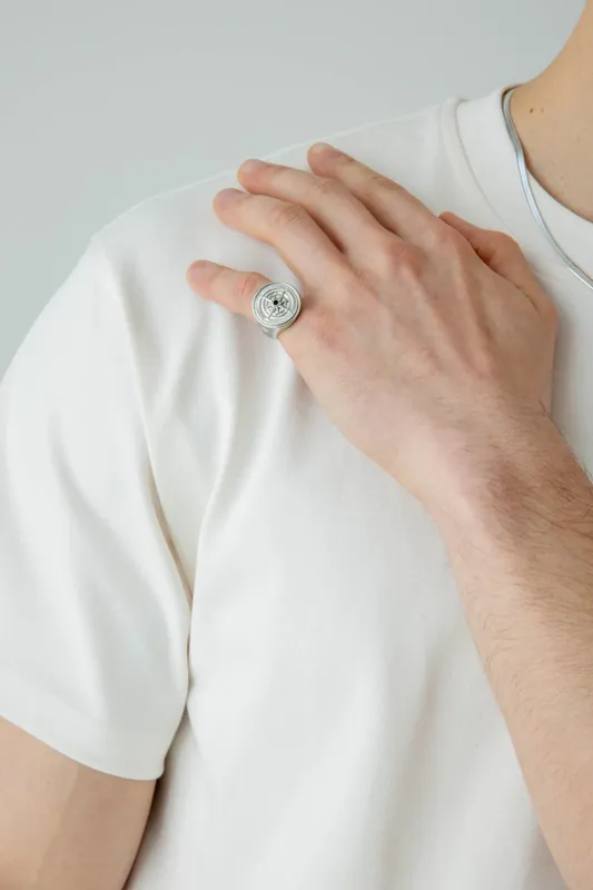 Compass Signet Pinky Ring - SVNX