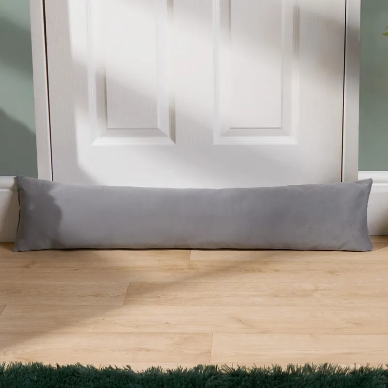 Draught Excluder Matte Velvet Fabric Door Stop Energy Saving Draft Window Seal - OHS
