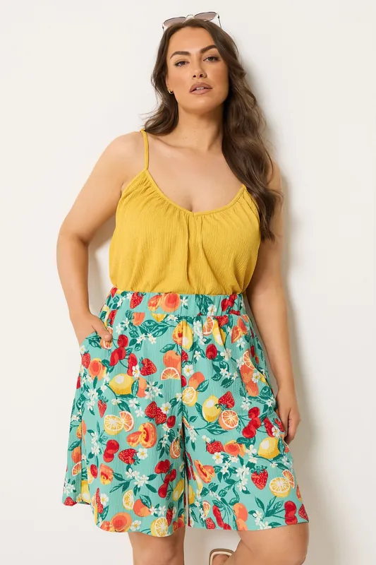 Mixed Fruit Textured Shorts - Yours