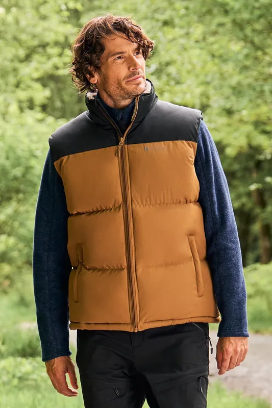 Rock' Warm Water Resistant Adjustable Hem Padded Borg Lined Gilet - Mountain Warehouse