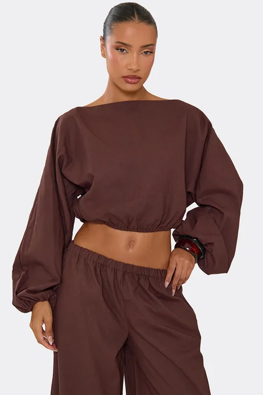 Long Sleeve Linen Top - EGO