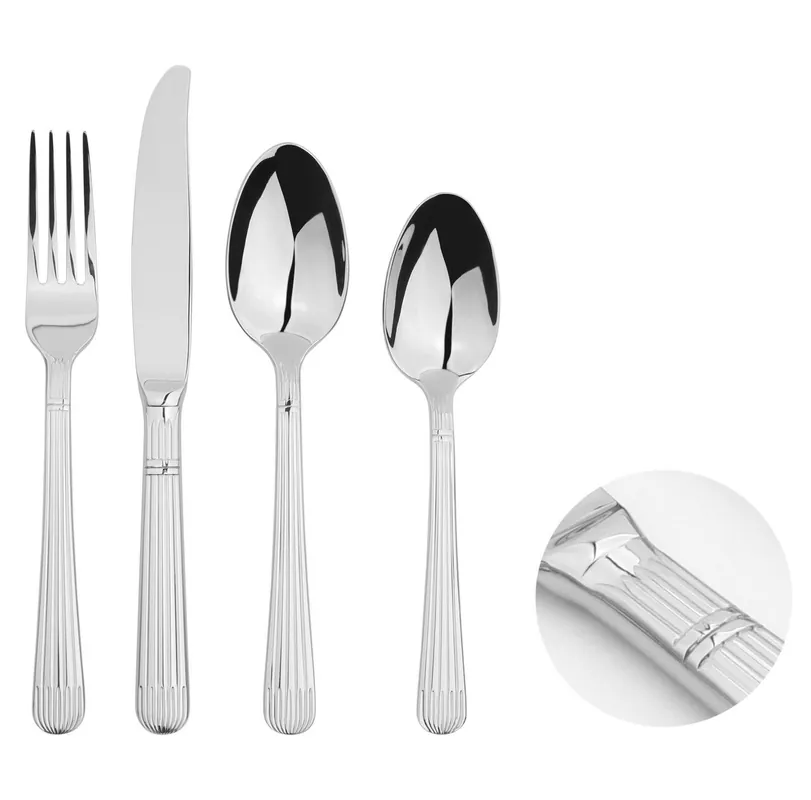 Cutlery Sets Stainless Steel 18/8 Catering Papyrus 24pc Set - Glim & Glam
