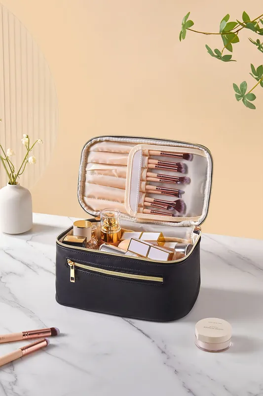 Toiletry Bag Travel Bag Water-resistant Makeup Cosmetic Bag Travel Organizer for Accessories, Shampoo, Full-size Container, Toiletries For Home Dormitory