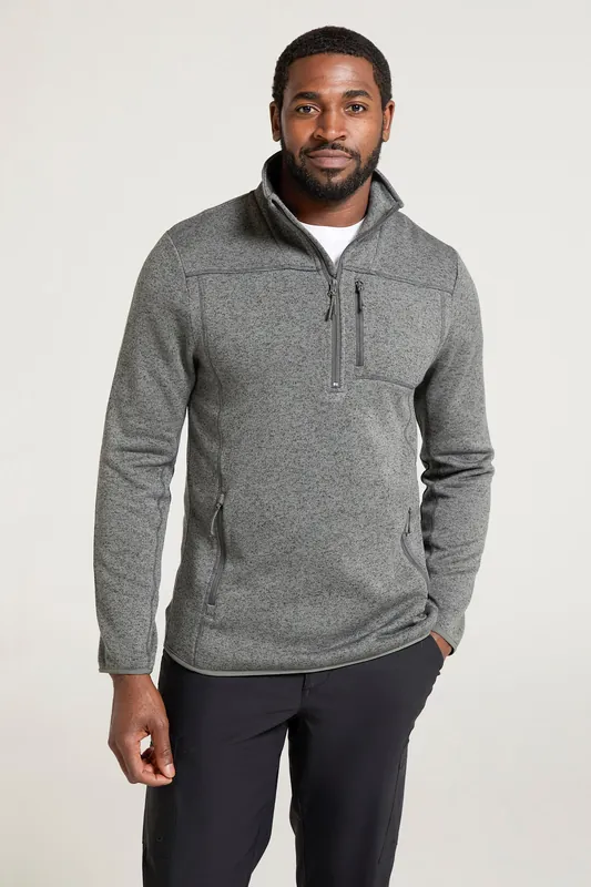 Helford' Half Zip Long Sleeves Funnel Neck IsoTherm Cosy Fleece - Mountain Warehouse