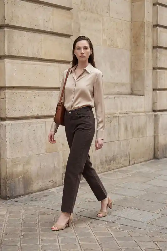 High Waist Ankle Length Straight Leg Denim Pants - MyFashion