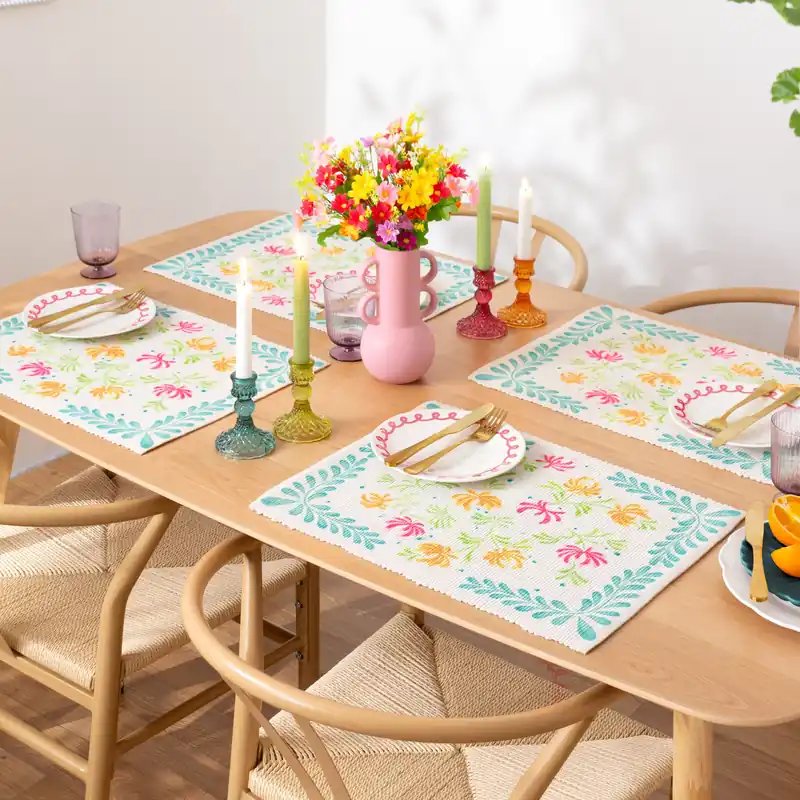 Honeysuckle Set of 4 Indoor/Outdoor Placemats - Furn