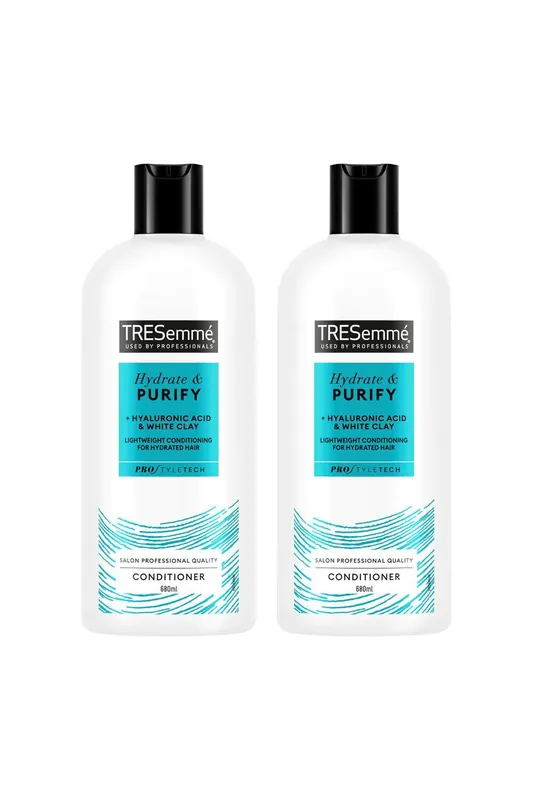 'Conditioner' Hydrate & Purify Greasy Hair with Hyaluronic Acid, 2 Pack of 680ml - Tresemme