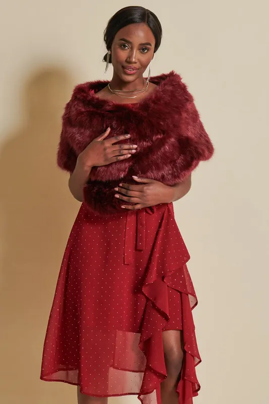 Faux Fur Wrap Cover Up - Jolie Moi