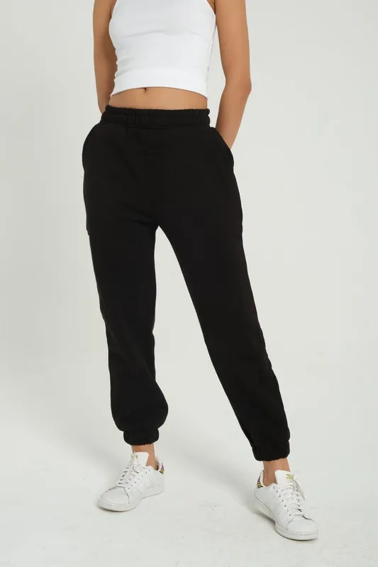 Mid Rise Elastic Waist Pocket Straight Leg Jogger - Hiccup