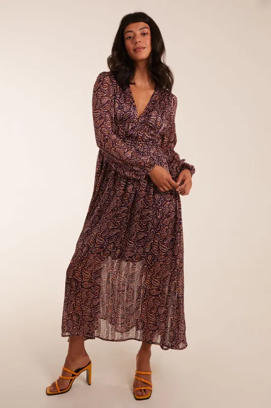 Shirred Waist Maxi Dress - Blue Vanilla