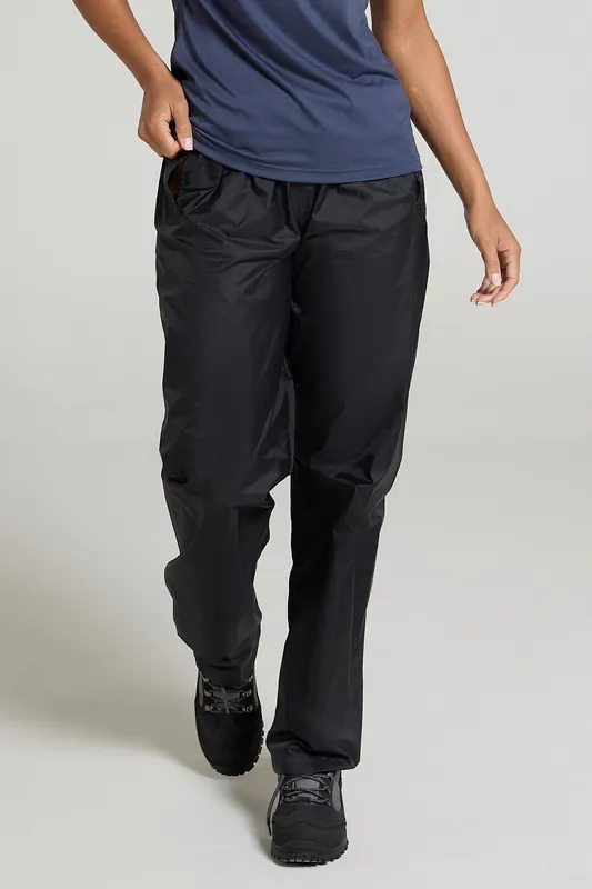 'Pakka' Waterproof Hook and Loop Ankle Openings Everyday Over Trousers - Mountain Warehouse