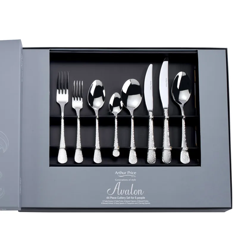 'Avalon' Stainless Steel 44 Piece 6 Person Gift Boxed Cutlery Set - Arthur Price
