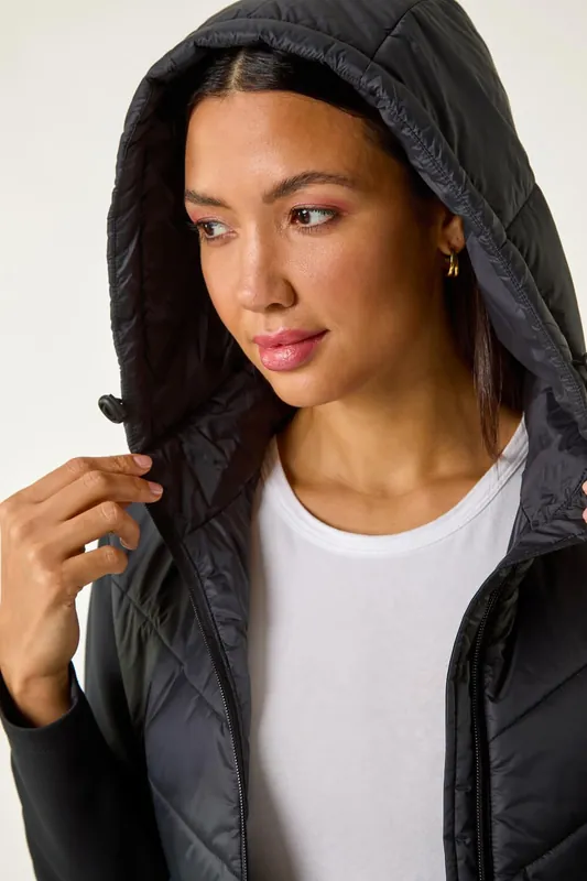 Contrast Hooded Padded Jacket - Roman