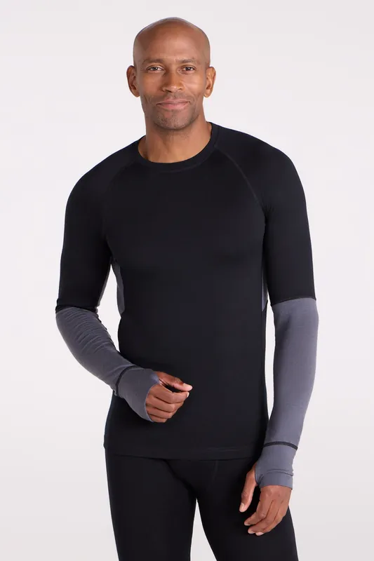Ultra' Quick Wicking Round Neck Merino Wool Thermal Top Baselayer - Mountain Warehouse