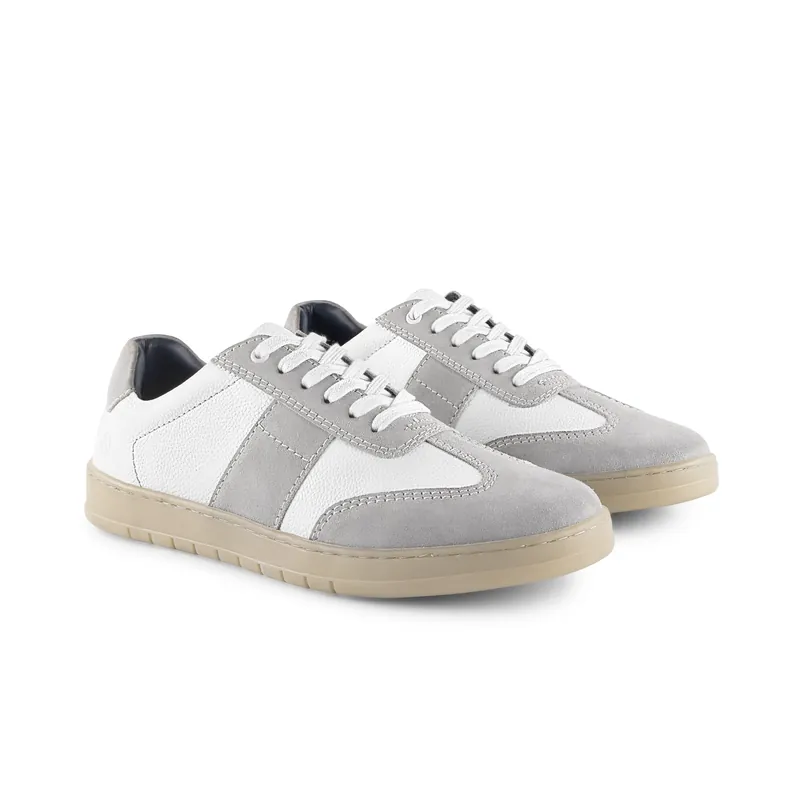 Polar Leather Casual Mens Trainers - Silver Street London