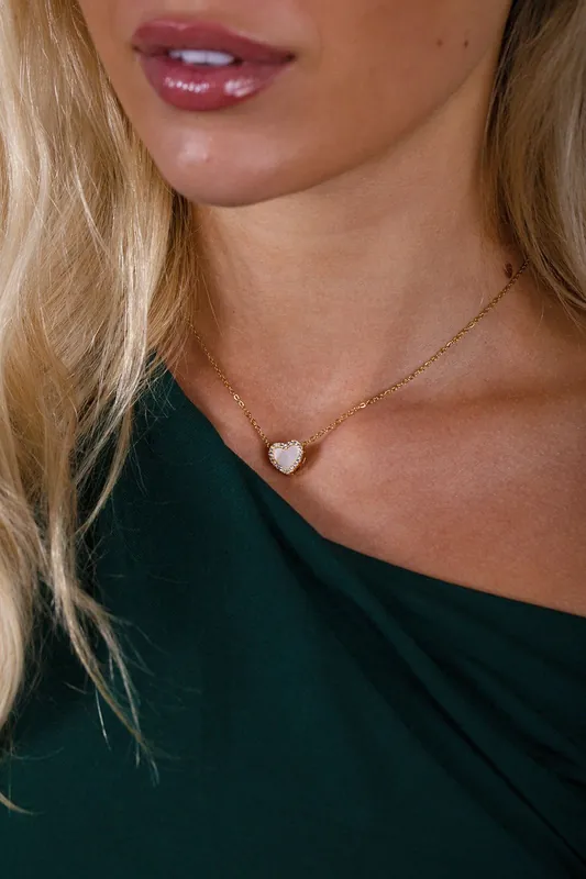 Heart Necklace & Earrings - Gift Boxed
