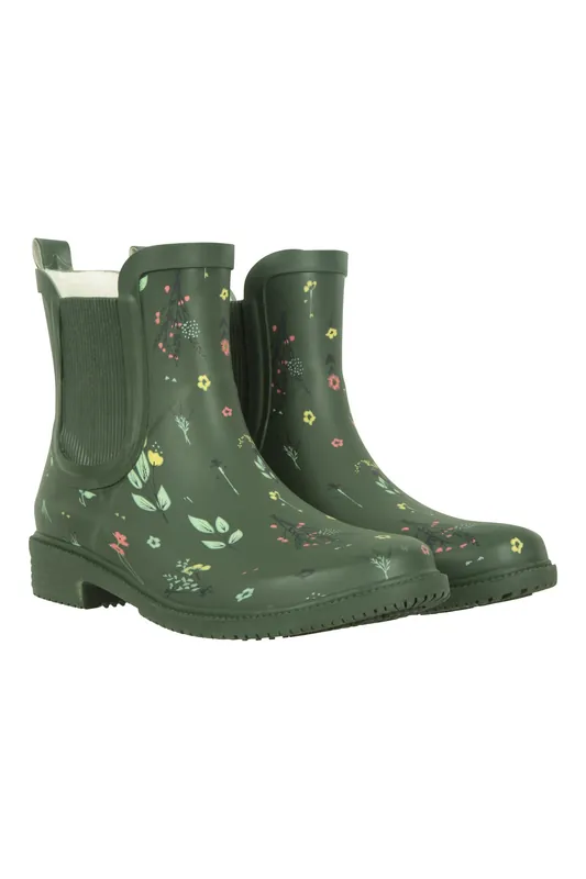 Waterproof Printed Rubber Ankle Wellies Rain Boots - Mountain Warehouse