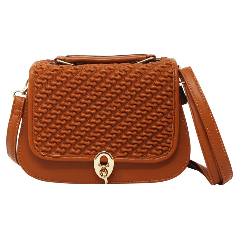 Rouched Front Crossbody with Clasp Button - SVNX
