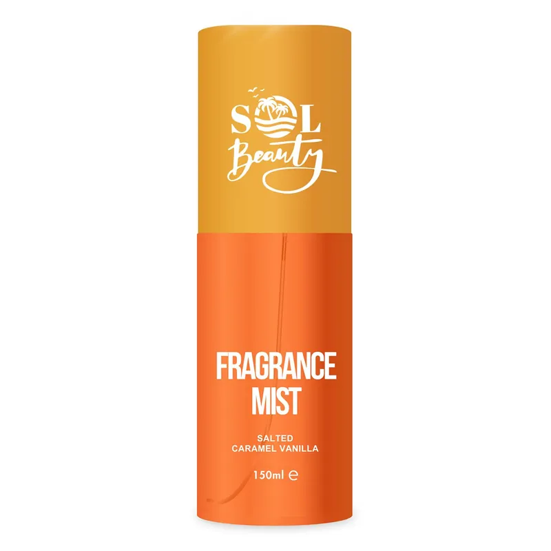 Body Spray Salted Caramel Vanilla Fragrance Vegan Friendly Mist 150ml - SOL Beauty