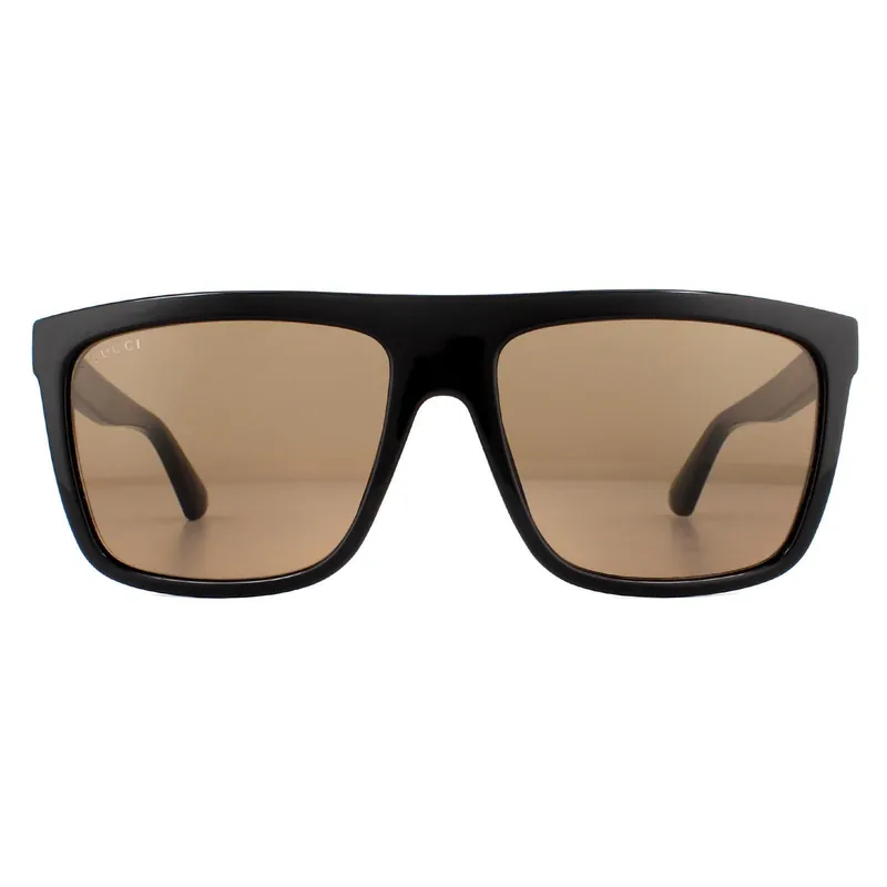 Square Black Brown GG0748S Sunglasses - Gucci