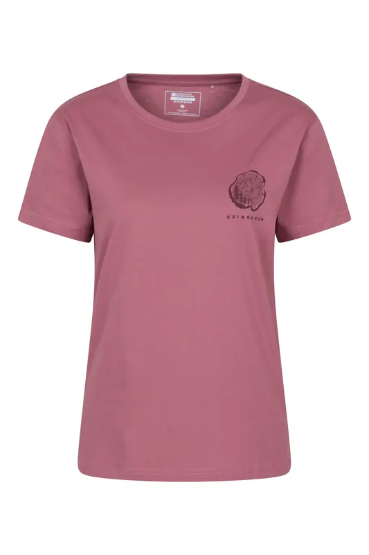 Edinburgh' Lightweight 100% Cotton Casual Short Sleeve Graphic Tee - Mountain Warehouse